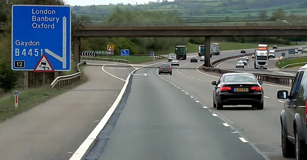 Route via M6 and M40